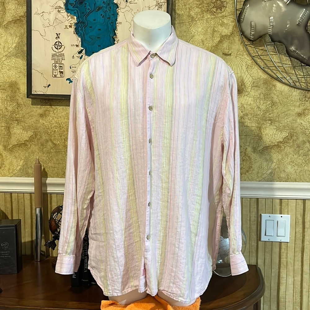 Tommy Bahama Linen Button Down. XXL